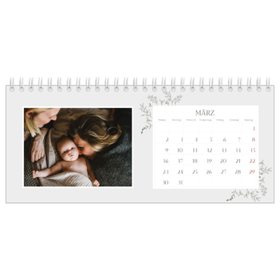 Tischkalender — Zart geblümt [Marsch]