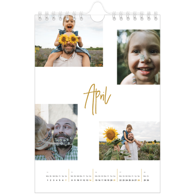 Fotokalender A5 — Goldstift [April]