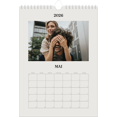 Fotokalender A4 (20 x 30 cm) — Schlicht in Creme [deckblatt]