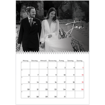 Fotokalender A4 doppelt — Elegante Schrift