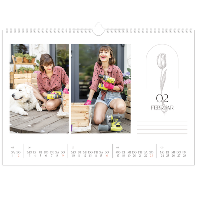 Fotokalender A3 — Einfach botanisch [Februar]