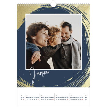 Fotokalender A3 — Goldene Pinselstriche