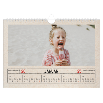 Fotokalender A4 — Stempeleffekt