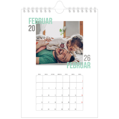 Fotokalender A5 — Doppelter Text [Februar]