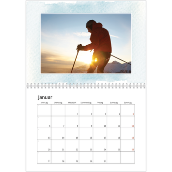 Fotokalender A4 doppelt — Wasserfarben Hintergründe