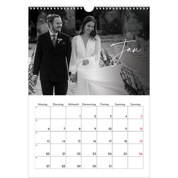 Fotokalender A3 — Elegante Schrift