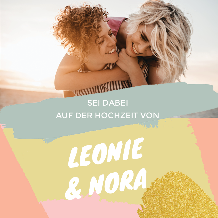 Einladungskarten — Pinselstriche