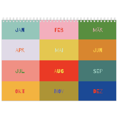 Fotokalender A4 doppelt (30 x 40 cm) — Farbenfroh wie du [deckblatt]