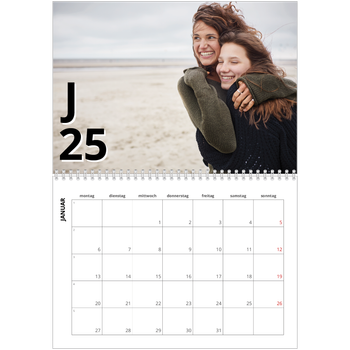 Fotokalender A4 doppelt — Große Zeichen