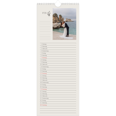 Küchenkalender  — Blühende Initialen [Februar]