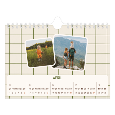 Fotokalender A5 — Retro-Muster [April]