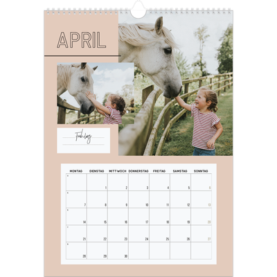 A3 Jahreskalender — Notizkalender [April]