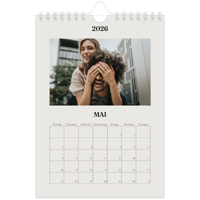 Fotokalender A5 — Schlicht in Creme [deckblatt]