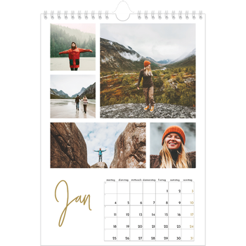 Fotokalender A4 — Handgeschrieben