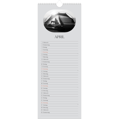 Küchenkalender  — Abenteuer-Route [April]