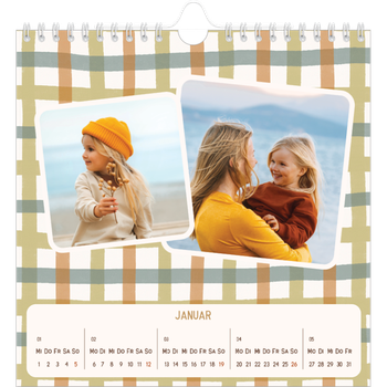 Fotokalender Quadratisch — Retro-Muster
