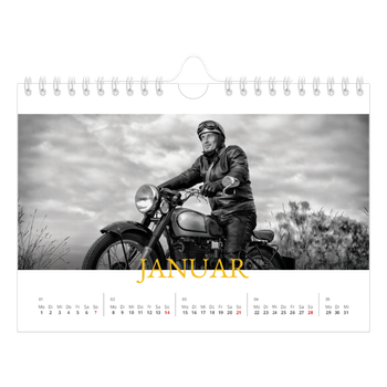 Fotokalender A5 — Historischer Stil