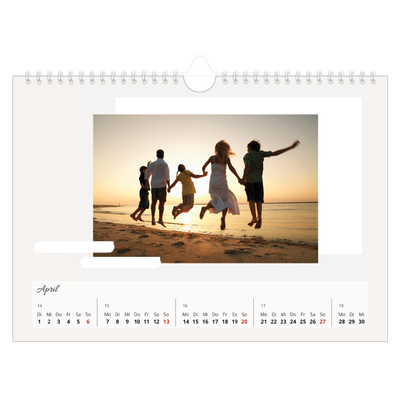 Fotokalender A4 — Sanfte Farbtöne [April]