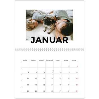 Fotokalender A4 doppelt — Verstreute Buchstaben