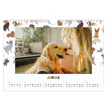 Fotokalender A4 — Verspielter Welpe