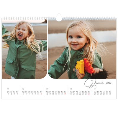 Fotokalender A3 — Schrift und Schnappschüsse [Januar]