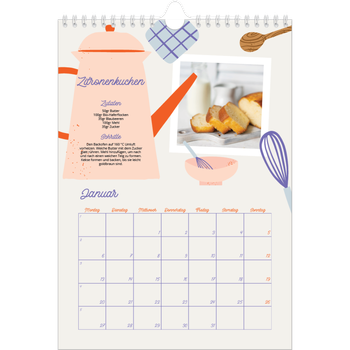Fotokalender A4 — Ein Jahr in Rezepten