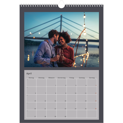 A3 Jahreskalender — Farbenfroher Hintergrund [April]