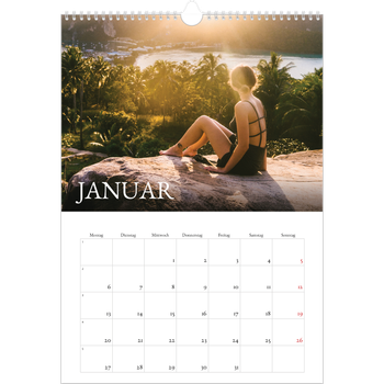 Fotokalender A3 — Einfacher Serif