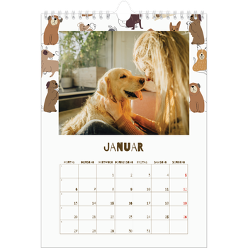 Fotokalender A4 — Verspielter Welpe