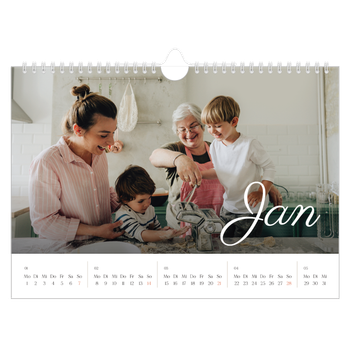 Fotokalender A4 — Handgeschriebener Monat
