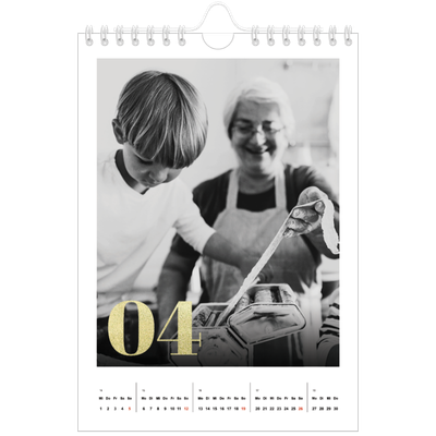 Fotokalender A5 — Große Glitzerzahlen [April]