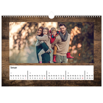 Fotokalender A3 — Holzhintergründe