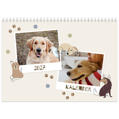 Fotokalender A4 doppelt (30 x 40 cm) — Verspielter Welpe [deckblatt]