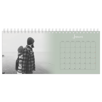 Tischkalender — Zartgrüner Farbverlauf