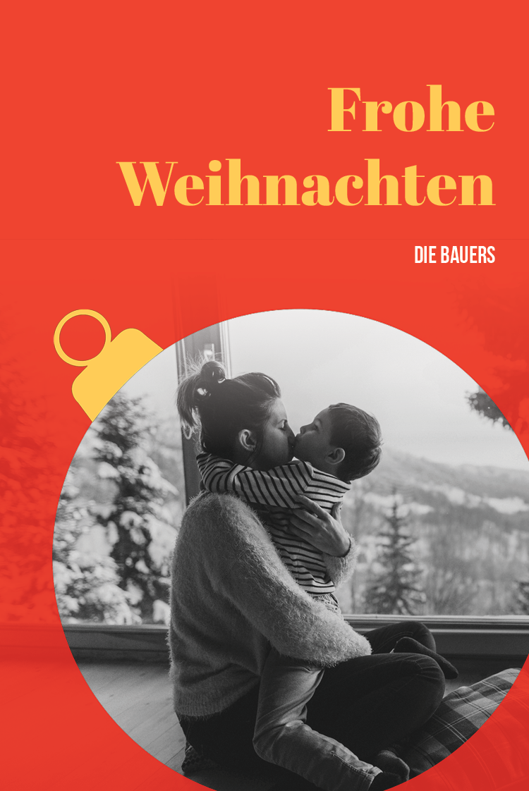 Fotokarten — Christbaumkugel-Bild