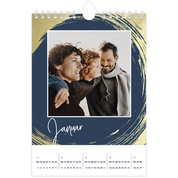 Fotokalender A5 — Goldene Pinselstriche