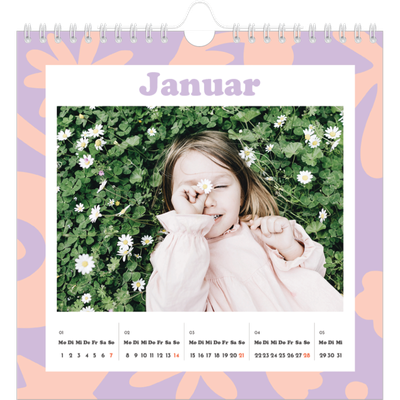 Jahreskalender Quadratisch — Verspielte Motive [Januar]