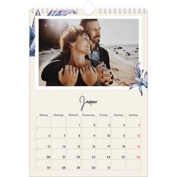 Fotokalender A4 — Gemalte Blumen