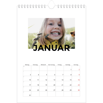 Fotokalender A4 — Verstreute Buchstaben
