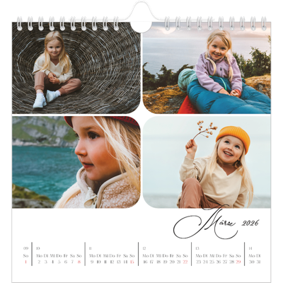 Jahreskalender Quadratisch — Schrift und Schnappschüsse [Marsch]