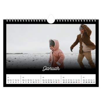 Fotokalender A4 — Schwarzes
