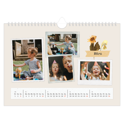 Fotokalender A4 — Vintage Scrapbook [Marsch]