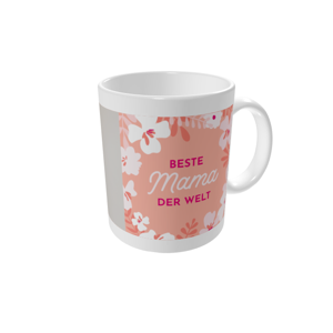 Tasse bedrucken — Blumen für Mama