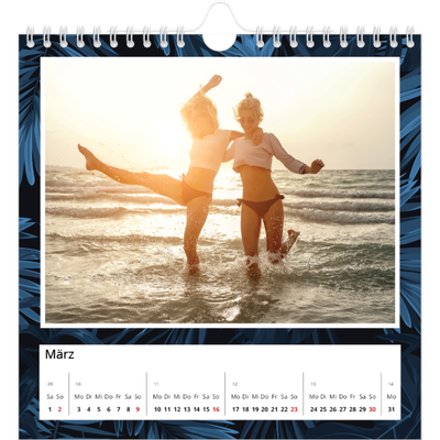 Jahreskalender Quadratisch — Tropische Blätter [Marsch]