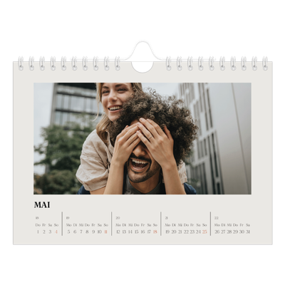Fotokalender A5 — Schlicht in Creme [deckblatt]