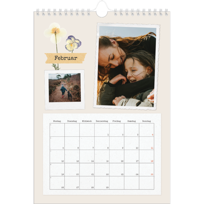 Fotokalender A4 (20 x 30 cm) — Vintage Scrapbook [Februar]