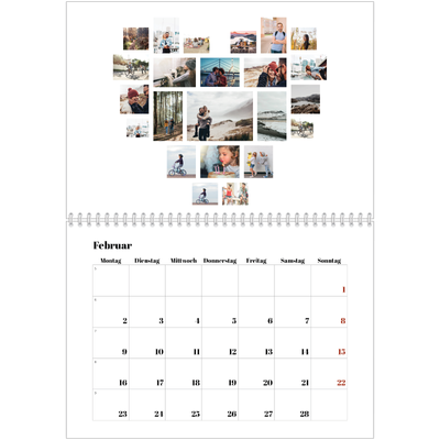 Fotokalender A4 doppelt (30 x 40 cm) — Collage shapes [Februar]