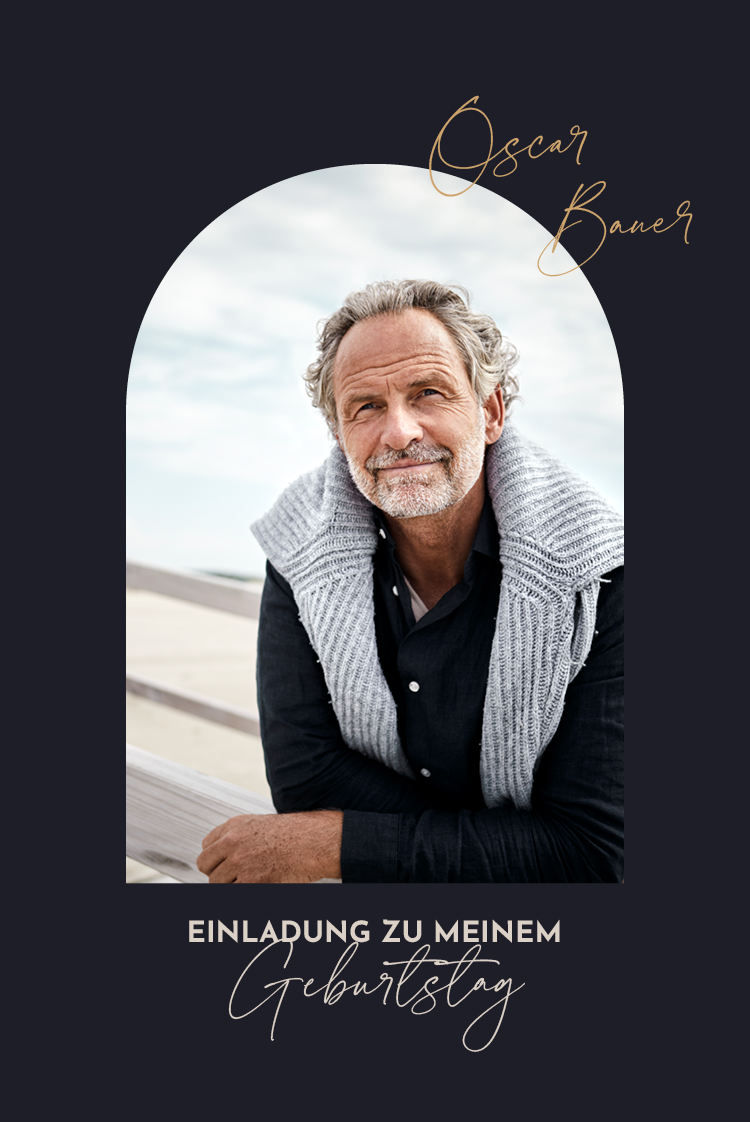 Einladungskarten — Bogen Dunkelblau