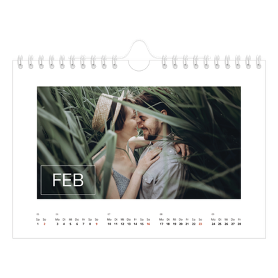 Fotokalender A5 — Datumsfeld-Overlay [Februar]