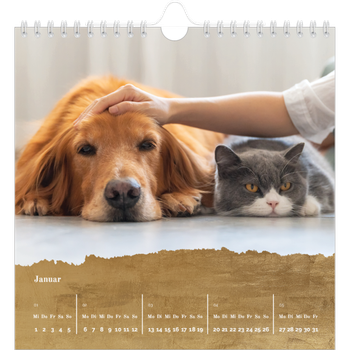 Fotokalender Quadratisch — Blattgold